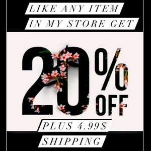 20% Off & $4.99 Shipping